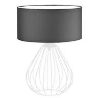 Lampy stojące - Biała lampa stołowa z metalu LUKKA - miniaturka - grafika 1