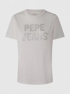 Pepe Jeans Koszulka w kolorze białym - Koszulki i topy damskie - miniaturka - grafika 1