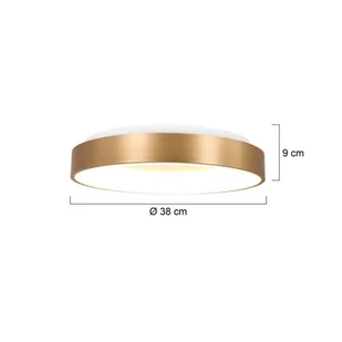Steinhauer Lampa sufitowa LED Ringlede, 2 700 K Ø 38 cm złota - Lampy sufitowe - miniaturka - grafika 1