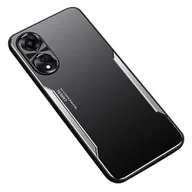 Etui i futerały do telefonów - Dla Oppo A58 5G Slim-fit etui na telefon komórkowy Obudowa ze stopu aluminium Miękka TPU Podniesiona krawędź Wielobarwny Silver - miniaturka - grafika 1