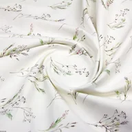 Obrusy i serwetki - Bieżnik plamoodporny bawełniany z wzorem Kwiaty białe - miniaturka - grafika 1