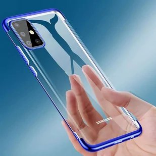 Clear Color case żelowy pokrowiec etui z metaliczną ramką Samsung Galaxy A51 niebieski - Etui i futerały do telefonów - miniaturka - grafika 3