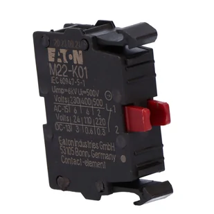 Eaton Styk rozwierny M22-K01 1NC 216378 Electric - Inne akcesoria elektryczne - miniaturka - grafika 2