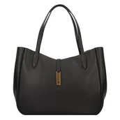 Torebki damskie - POLO RALPH LAUREN Polo ID Shopper Bag Skórzany 44 cm czarny - miniaturka - grafika 1