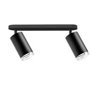 Lampy sufitowe - LED RGBW ściemnialna oprawa punktowa do łazienki TURYN 2xGU10/6,5W/230V IP44 czarna - miniaturka - grafika 1