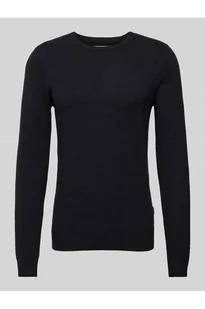 Sweter z dzianiny z fakturowanym wzorem - Blend - Swetry męskie - miniaturka - grafika 1