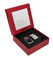 Paski - Pasek skórzany męski HUGO BOSS dwustronny przepinana klamra klasyczna na bolec rozmiar uniwersalny - miniaturka - grafika 1