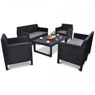 Meble ogrodowe - Allibert Zestaw Mebli Orlando FIESTA Lyon : Kolor - grafit/szary BK-004185 - miniaturka - grafika 1