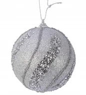 Bombki - Bombka Choinkowa Nietłukąca Srebrna 10 Cm - miniaturka - grafika 1