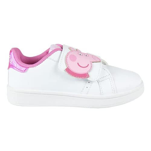 CERDÁ LIFE'S LITTLE MOMENTS Dziewczęce buty dziecięce z oficjalną licencją Peppa Pigde białe buty sportowe, biały - blanco - 23 EU
