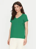 Koszulki i topy damskie - Pieces T-Shirt New Billy 17102921 Zielony Regular Fit - miniaturka - grafika 1