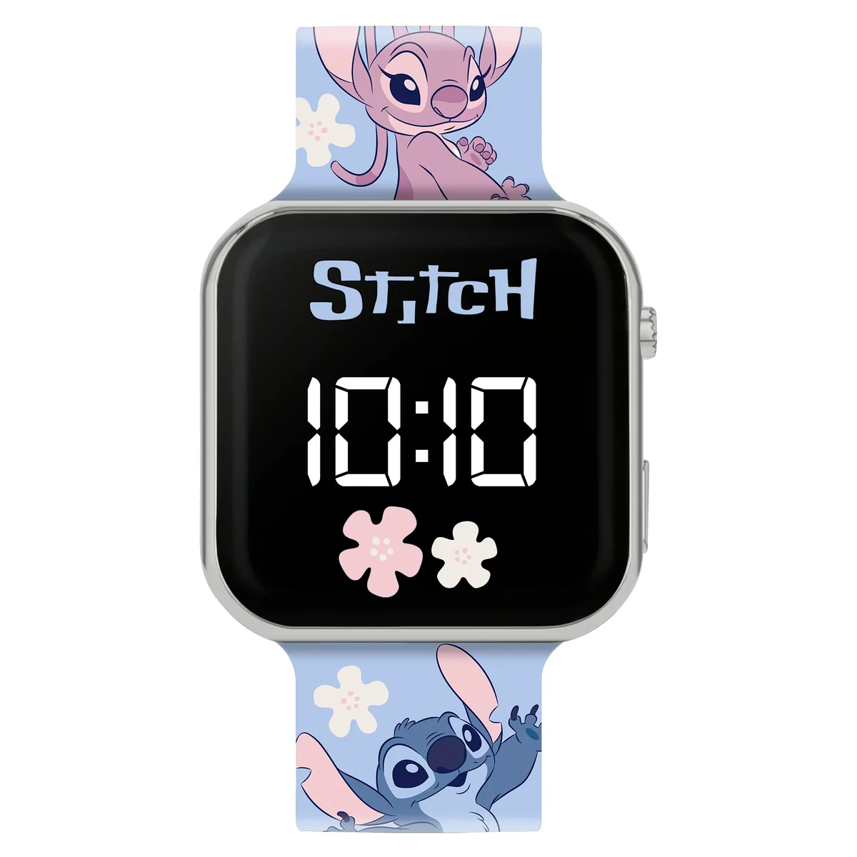 Disney Lilo & Stitch niebieski pasek z nadrukiem LED zegarek LAS4200