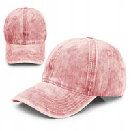 Czapki i chusty sportowe męskie - Czapka z Daszkiem Bejsbolówka Vintage Różowa Ombre Pako Jeans - miniaturka - grafika 1