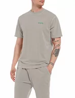 Koszulki męskie - Replay Męski T-shirt M6588, szary (Nepali Grey), XXL, 585 Nepali Grey, XXL - miniaturka - grafika 1