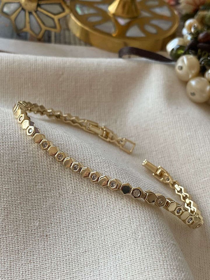 Luseera Pozłacana bransoletka z cyrkoniami