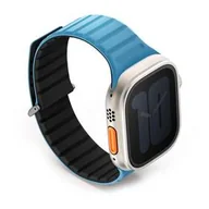 Akcesoria do smartwatchy - Pasek wymienny Uniq Revix Evo Reversible Magnetic na Apple Watch 42/44/45/49mm (UNIQ-49MM-REVEPCBLUBLK) Czarny/Niebieski - miniaturka - grafika 1