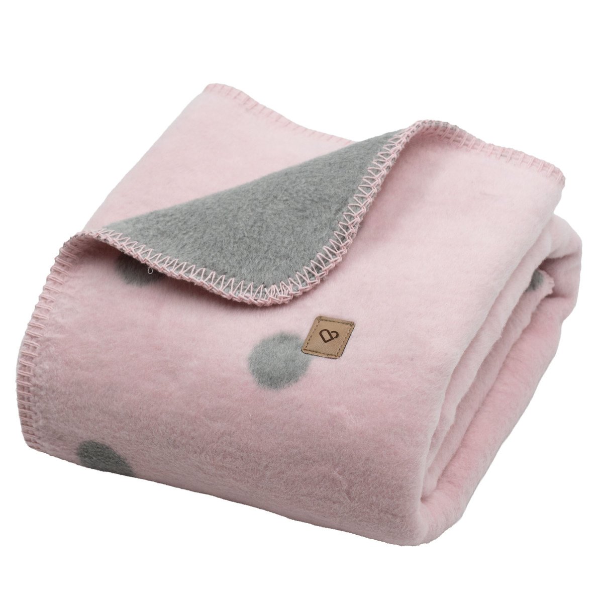 Koc bawełniany Bari 100x150cm baby pink