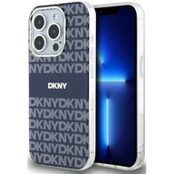 Etui i futerały do telefonów - Oryginalne Etui APPLE IPHONE 15 PRO DKNY Hardcase IML Mono & Stripe MagSafe (DKHMP15LHRHSEB) niebieskie - miniaturka - grafika 1