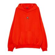 Bluzy męskie - Cropp - Czerwona bluza z kapturem i nadrukiem - Czerwony - miniaturka - grafika 1