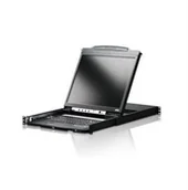 Przełączniki KVM - Konsola KVM ATEN CL5800N, wyświetlacz LCD 48 cm, VGA, PS/2-USB, port peryferyjny, układ CH - miniaturka - grafika 1