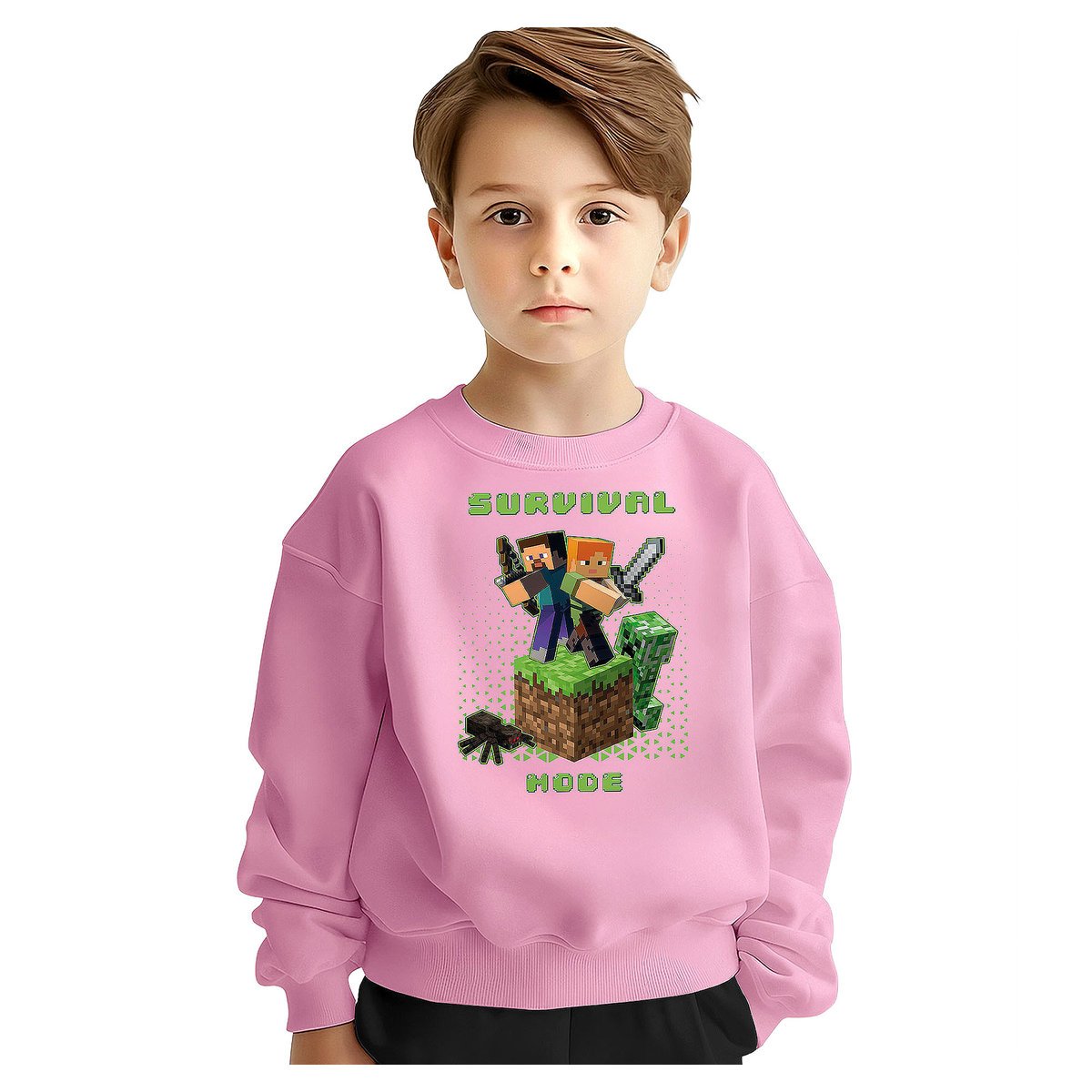 BLUZA DZIECIĘCA MŁODZIEŻOWA MINECRAFT 104 WZORY PREZENT JAKOŚĆ