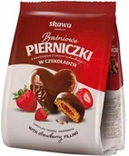 Desery dla dzieci - Pierniczki truskawkowe w czekoladzie Baśniowe Skawa 150 g - miniaturka - grafika 1