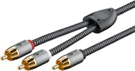 Kable komputerowe i do monitorów - Goobay 65302 kabel audio 5 m 2 x RCA RCA Czarny, Srebrny 65302 - miniaturka - grafika 1