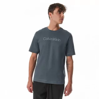 Koszulki sportowe męskie - Męska koszulka treningowa Calvin Klein Men 00GMF3K133 - niebieska - grafika 1