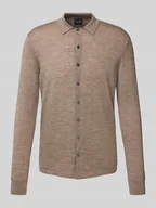 Swetry męskie - Kurtka wełniana z kołnierzykiem typu kent - miniaturka - grafika 1