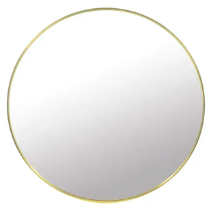 Złote okrągłe lustro w stylu glamour 60 cm - Enno - Lustra - miniaturka - grafika 1
