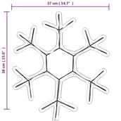 Oświetlenie świąteczne - Lumarko Świąteczna dekoracja świetlna płatek śniegu 72 LED, ciepła biel - miniaturka - grafika 1