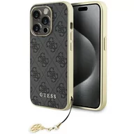 Etui i futerały do telefonów - Guess GUHCP15LGF4GGR iPhone 15 Pro 6.1" szary/grey hardcase 4G Charms Collection - miniaturka - grafika 1