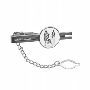 Amstaff Spinka do krawata łańcuszek grafika - Spinki do mankietów i krawatów - miniaturka - grafika 1