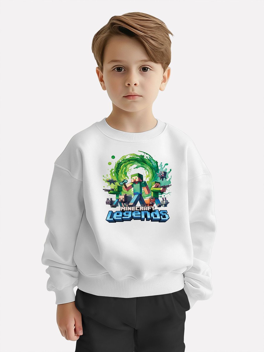 BLUZA DZIECIĘCA MINECRAFT LEGENDS 110-116 MŁODZIEŻOWA WZORY PREZENT JAKOŚĆ