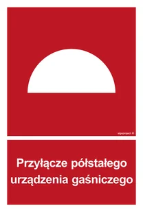 BB004 PRZYŁĄCZE PÓŁSTAŁEGO URZĄDZENIA GAŚNICZEGO, FN - FOLIA SAMOPRZYLEPNA; (400X594MM) - Systemy ekspozycyjne i znaki informacyjne - miniaturka - grafika 1
