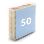 Akcesoria do okularów - Ściereczka do okularów z Mikrofibry MIX 14x17cm - 50szt - miniaturka - grafika 1