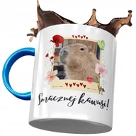Kubki - Kubek Błękitny Kapibara na Urodziny Prezent z Nadrukiem ze Zdjęciem + Opakowanie na prezent (wzór 01) - miniaturka - grafika 1