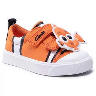 Trampki damskie - Clarks Trampki City Nemo T 261576717 Orange - grafika 1