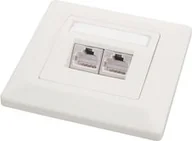 Pozostałe akcesoria sieciowe - Solarix gniazdo 2 x CAT5e UTP RJ45 podtynkowy biały SX9-2-5E-UTP-WH SX925EUTPWH SX925EUTPWH - miniaturka - grafika 1