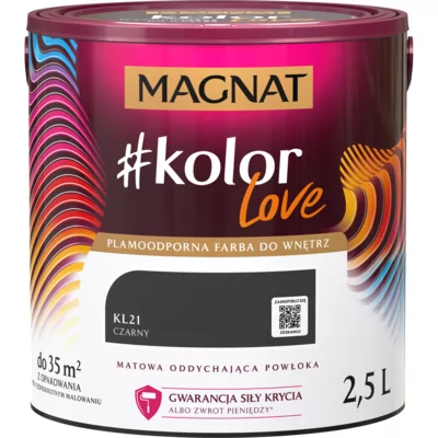 Farba #Kolor Love KL21 czarny 2,5 l Magnat