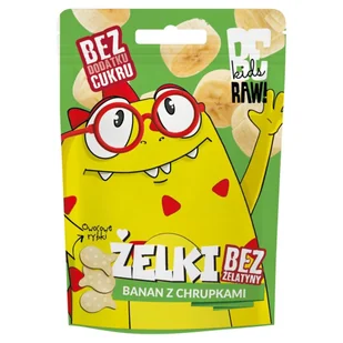 BeRAW Kids Żelki banan z chrupkami BeRaw Kids, 35g - Żelki - miniaturka - grafika 1