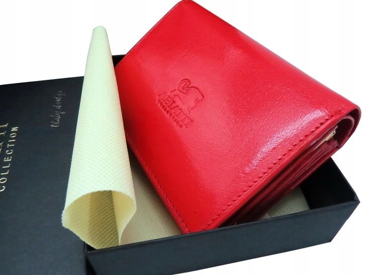 Skórzany Portfel Damski Abiatti Portmonetka Bigiel