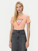 Koszulki i topy damskie - Guess T-Shirt W1YI1B I3Z14 Koralowy Regular Fit - miniaturka - grafika 1