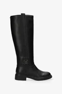 Kozaki damskie - Mexx kozaki SAYA ROLLER damskie kolor czarny na płaskim obcasie MI001801753W-01 - miniaturka - grafika 1