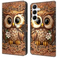 Etui i futerały do telefonów - Kompatybilny z Samsung Galaxy A54 5G Case Wzór Drukowana osłona ochronna TPU + PU Skórzane etui na telefon z klapką Czerwony - miniaturka - grafika 1