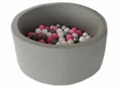 Suche baseny - Suchy basen z piłeczkami 40x90 Ciemnoszary 200szt - DOWOLNY MIX - miniaturka - grafika 1