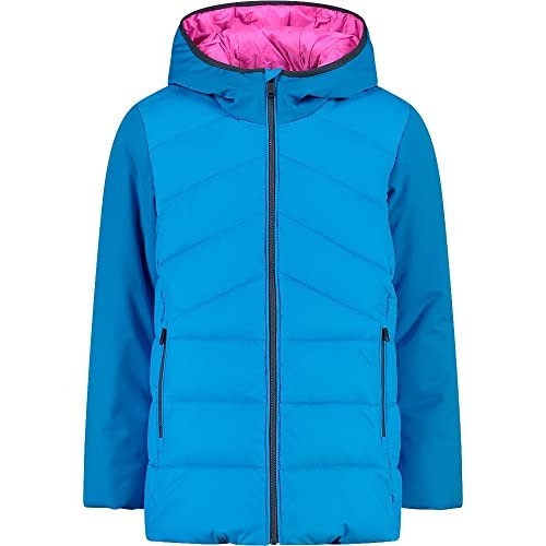 CMP - Kid G Jacket Long Fix Hood, Girl, Turchese, 104