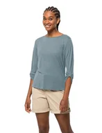 Koszulki i topy damskie - Jack Wolfskin Damska koszulka Coral Coast 3/4 T W przewiewna koszulka - miniaturka - grafika 1
