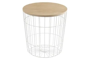 Actona Stolik LOTUS M white/wood 105767 - Ławy i stoliki kawowe - miniaturka - grafika 1