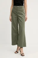 Spodnie sportowe damskie - Guess spodnie DAKOTA damskie kolor zielony proste high waist W5GA1Y WH7B1 - miniaturka - grafika 1